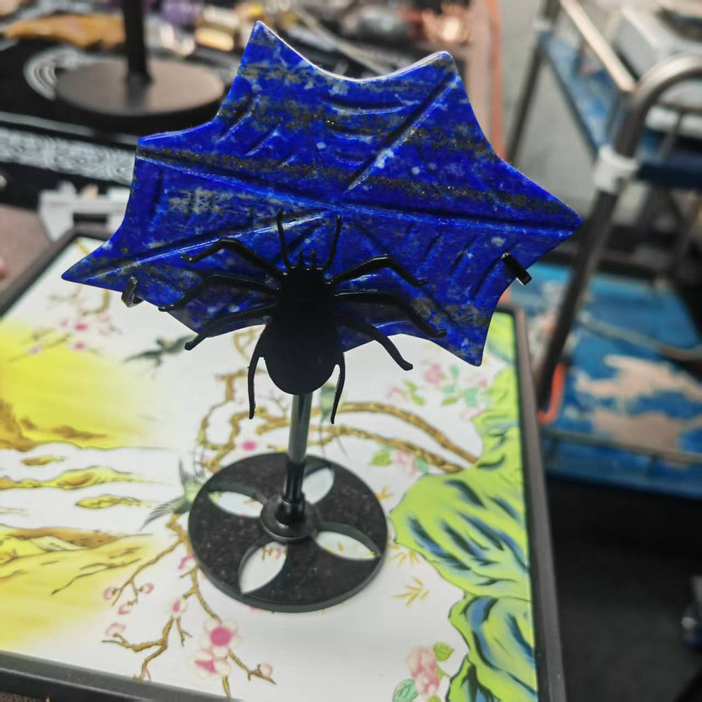 Hand carved lapis lazuli spider Crystal Gifts Crystal Home Decoration Spiritual Gifts Crystal Animal