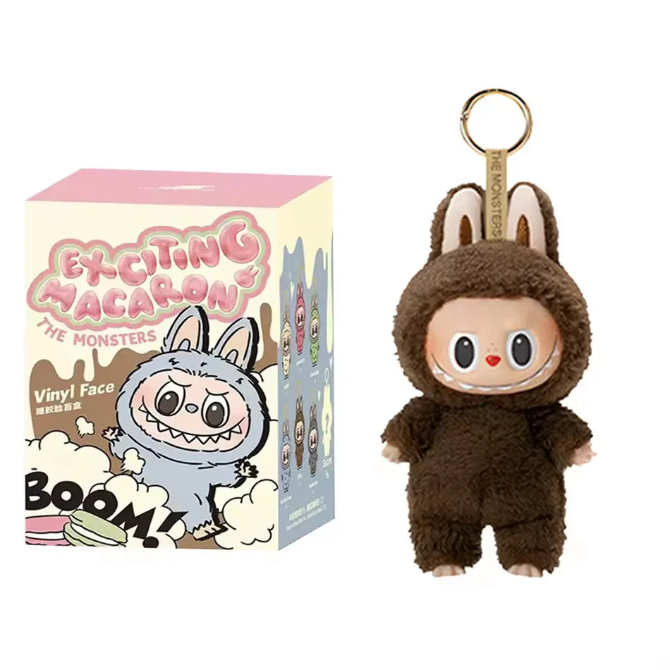 Anime Figure For Labubu Blind Box Have A Seat Series Pendant Kawaii Doll Model Toy Purple Monster Keychain Kids Birthday Gifts
