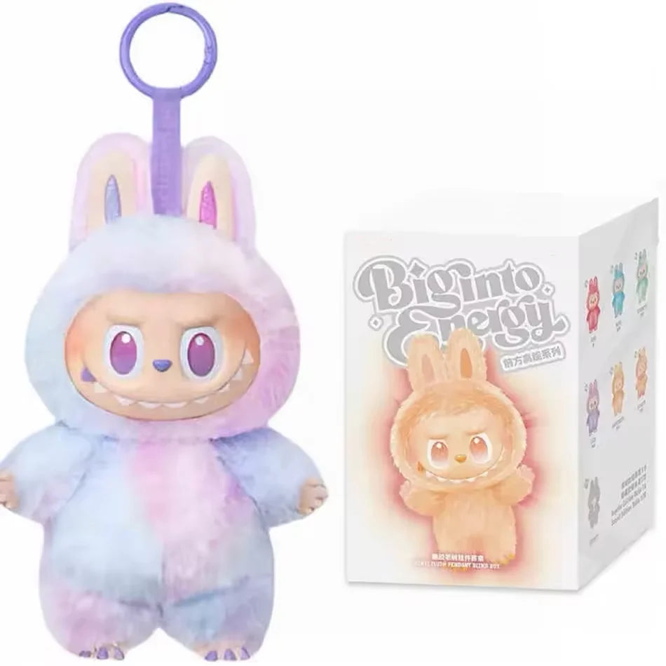Anime Figure For Labubu Blind Box Have A Seat Series Pendant Kawaii Doll Model Toy Purple Monster Keychain Kids Birthday Gifts