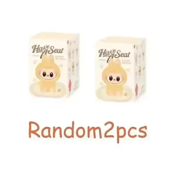 For Labubu Heartbeat Macaron Enamel The Monsters Face Blind Box Pvc Figurine Tabletop Ornament Kawaii Doll Kid Birthday Gift