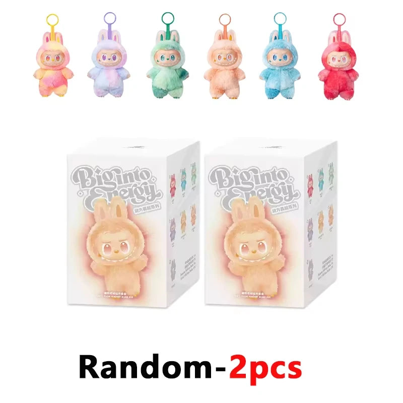 Anime character kawaii Labubu has seat series PVC pendant blind box model toy purple monster keychain children's birthday christ