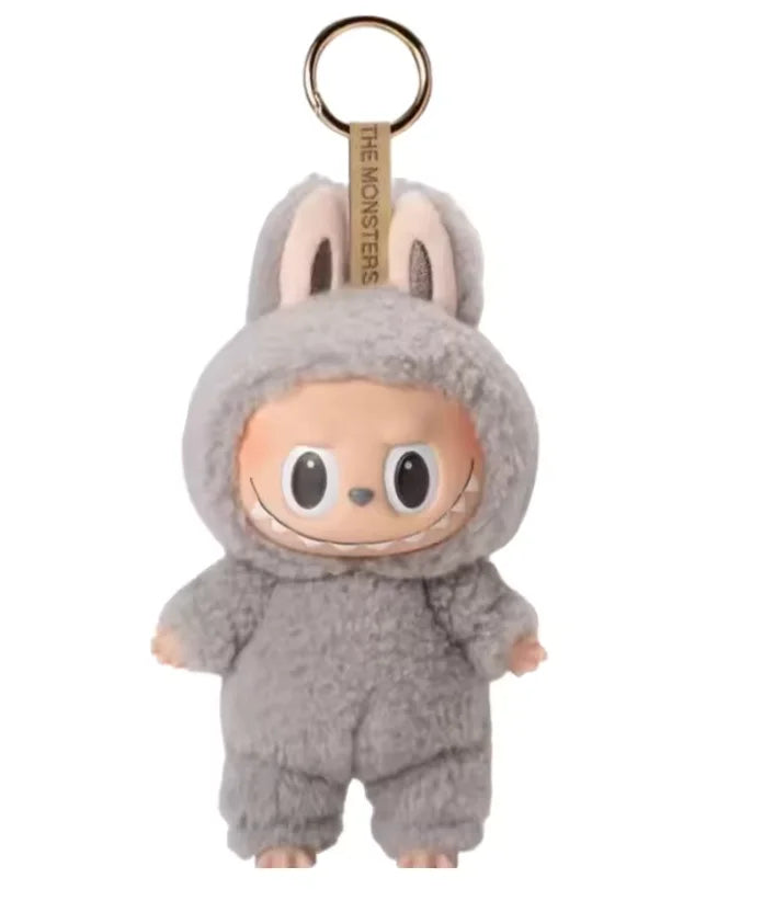 Anime character kawaii Labubu has seat series PVC pendant blind box model toy purple monster keychain children's birthday christ
