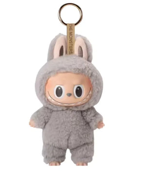 Anime character kawaii Labubu has seat series PVC pendant blind box model toy purple monster keychain children's birthday christ