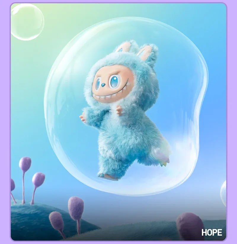 For Labubu Heartbeat Macaron Enamel The Monsters Face Blind Box Pvc Figurine Tabletop Ornament Kawaii Doll Kid Birthday Gift