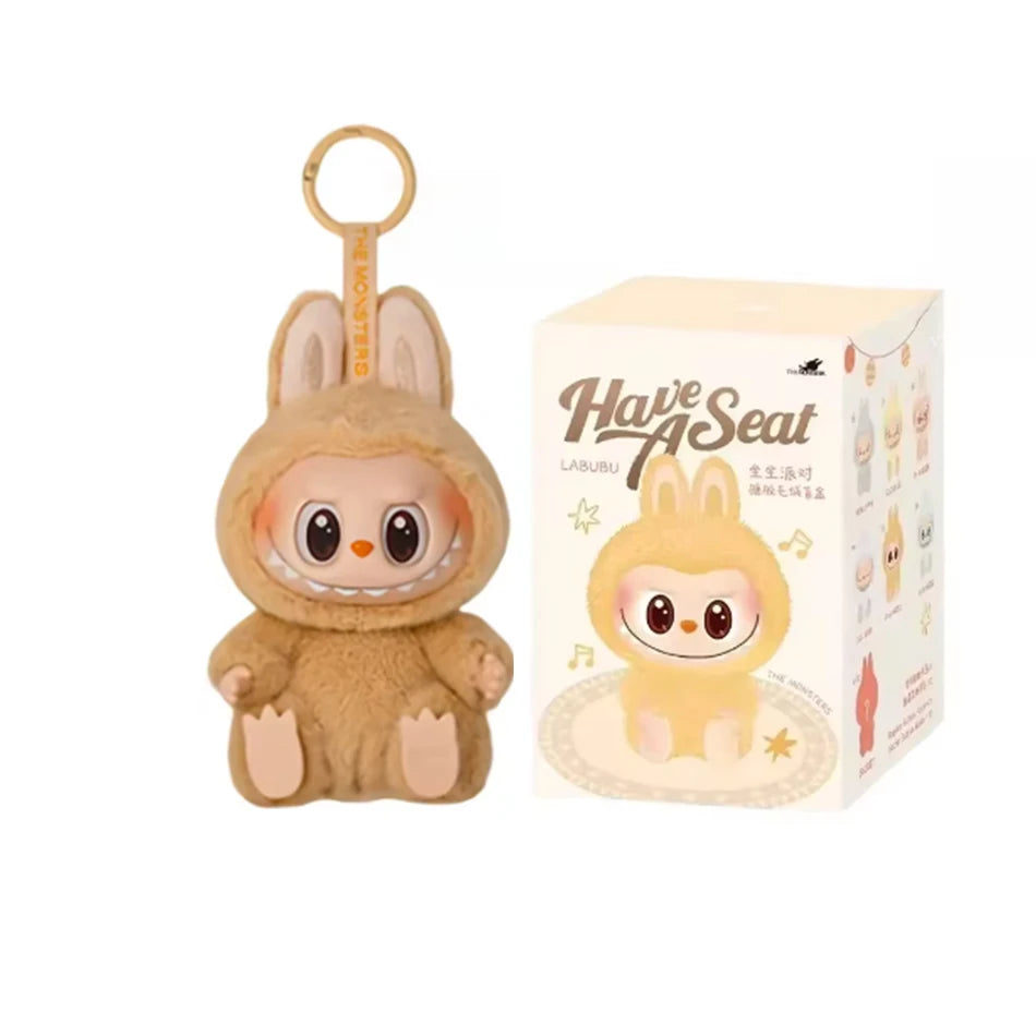 Hot Anime Figure Kawaii Monsters Labubu Have A Seat Series Vinyl Face Doll Model Toy Blind Box Keychain Toy High-Quality Replica