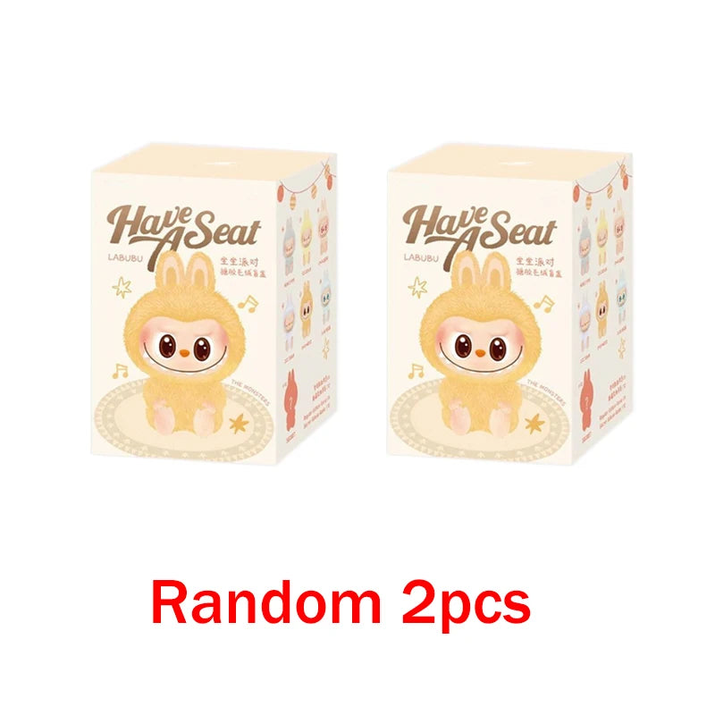 For Labubu Heartbeat Macaron Enamel The Monsters Face Blind Box Pvc Figurine Tabletop Ornament Kawaii Doll Kid Birthday Gift