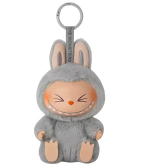 Anime character kawaii Labubu has seat series PVC pendant blind box model toy purple monster keychain children's birthday christ