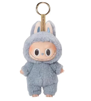 Anime character kawaii Labubu has seat series PVC pendant blind box model toy purple monster keychain children's birthday christ