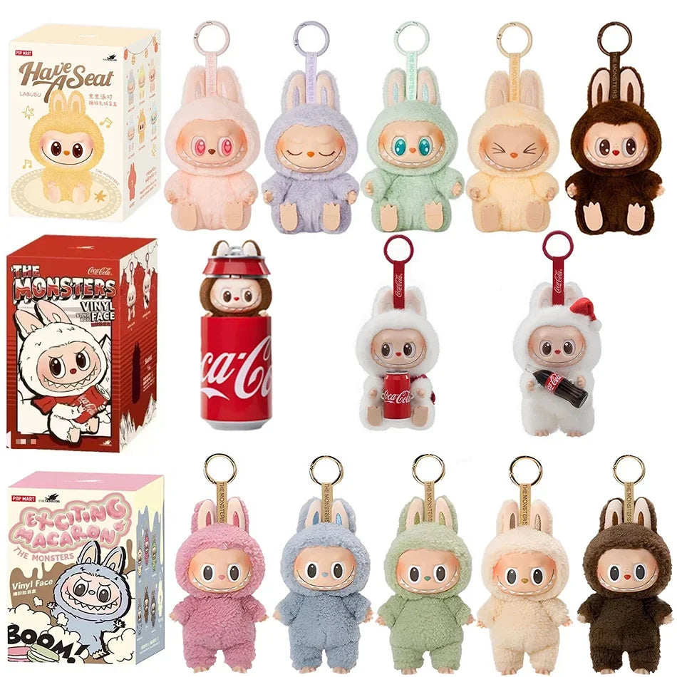 High Quality Cute Labubu The Monsters Box Toys Cardiac Macarone Kawai Guess Bag Figure Model Bag Gift 1:1 Replica Goods In Stock