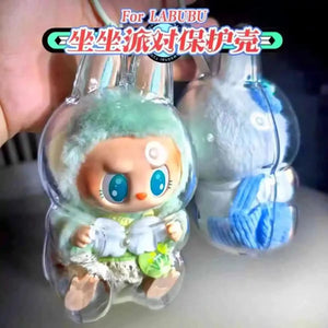 High Quality Anime Figure Labubu Have A Seat Series Vinyl Pendant Doll Model Toy Cute Monster Replica Keychain Toy Birthday Gift