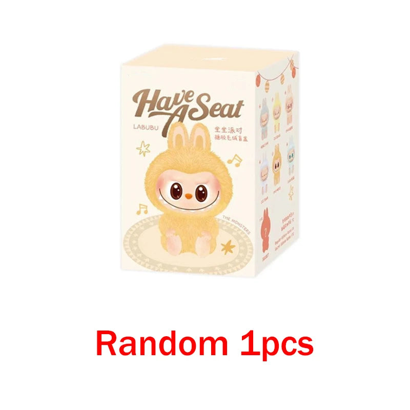 For Labubu Heartbeat Macaron Enamel The Monsters Face Blind Box Pvc Figurine Tabletop Ornament Kawaii Doll Kid Birthday Gift