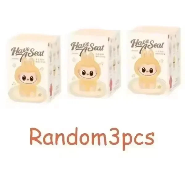 For Labubu Heartbeat Macaron Enamel The Monsters Face Blind Box Pvc Figurine Tabletop Ornament Kawaii Doll Kid Birthday Gift