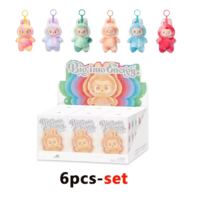 Anime character kawaii Labubu has seat series PVC pendant blind box model toy purple monster keychain children's birthday christ