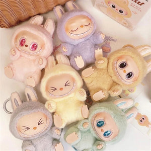 2025 In Stock Hot Anime Figure Labubu Have A Seat Series PVC Pendant Doll Model Monster Replica Keychain Kid Toys Birthday Gifts