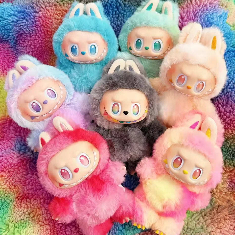 Anime Figure For Labubu Blind Box Have A Seat Series Pendant Kawaii Doll Model Toy Purple Monster Keychain Kids Birthday Gifts