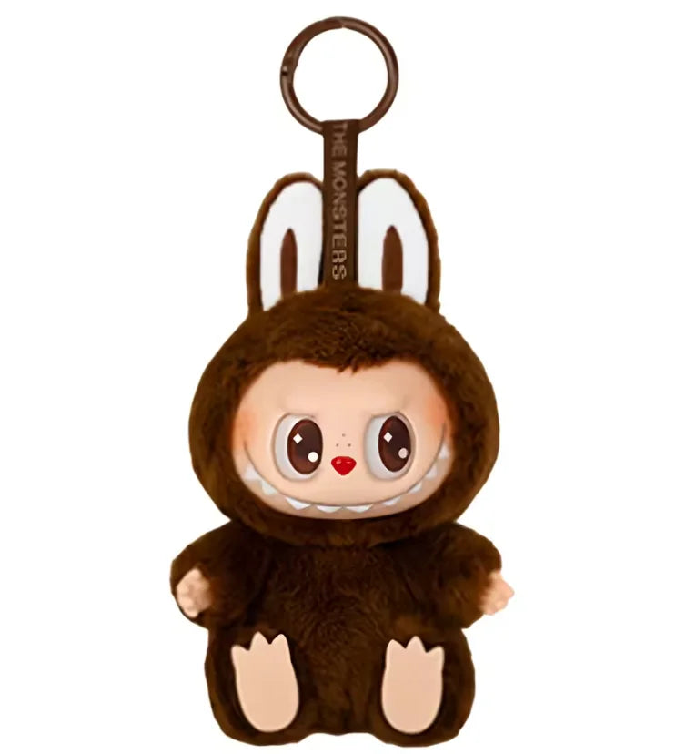 Anime character kawaii Labubu has seat series PVC pendant blind box model toy purple monster keychain children's birthday christ