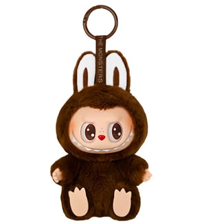 Anime character kawaii Labubu has seat series PVC pendant blind box model toy purple monster keychain children's birthday christ