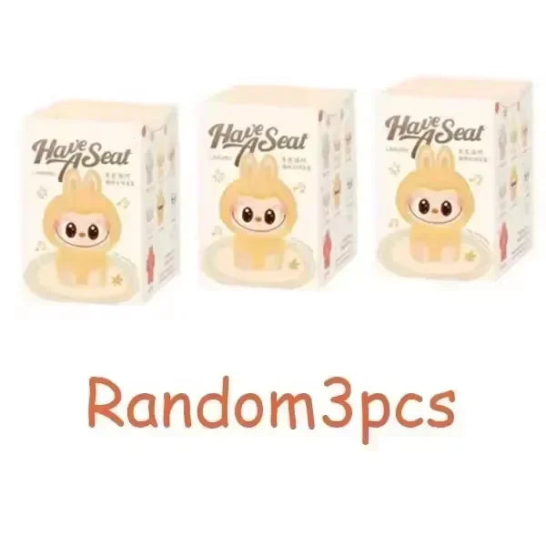 For 2025 Labubu Heartbeat Macaron Enamel Monster Face Blind Box PVC Statue Desktop Decoration Cute Doll Kids Birthday Gift