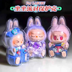 High Quality Anime Figure Labubu Have A Seat Series Vinyl Pendant Doll Model Toy Cute Monster Replica Keychain Toy Birthday Gift