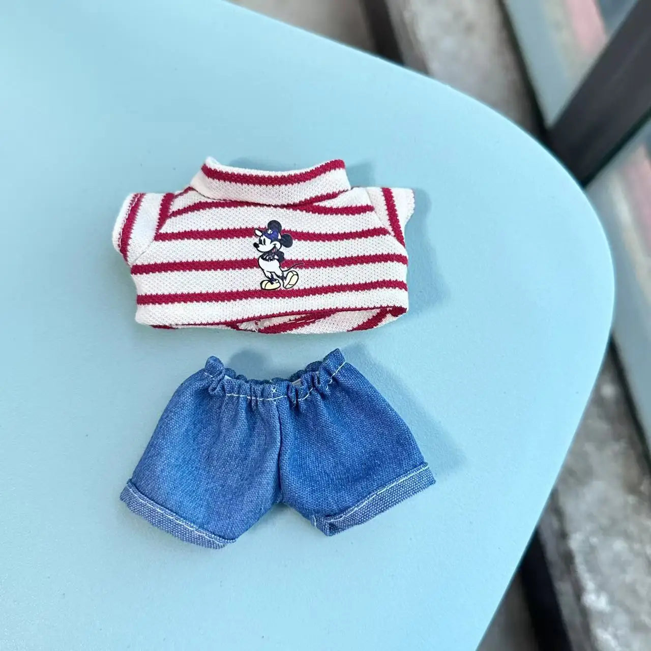 New Labubu 17cm Doll's Clothes Outfit Accessories For Cute The Monster Dolls Clothing Kids Gift Mickey Mouse And ‌Goofy Goof‌