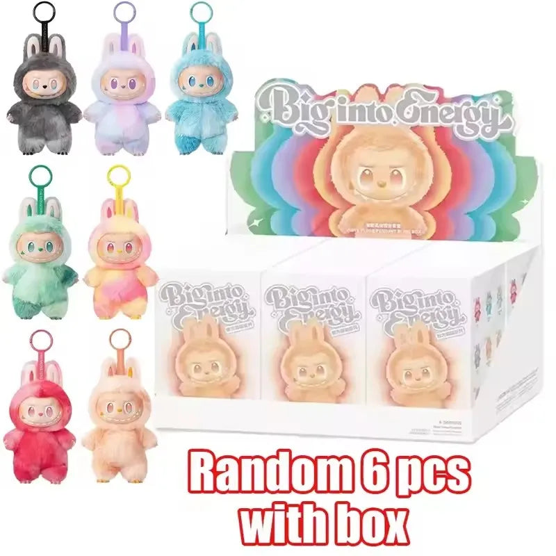 For Labubu Heartbeat Macaron Enamel The Monsters Face Blind Box Pvc Figurine Tabletop Ornament Kawaii Doll Kid Birthday Gift