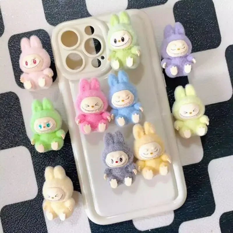 New 10pcs Mini Labubu Sitting Posture Action Figure Cute Labubu Dolls Set Model Collection Decor Ornaments Accessories Kid Gifts