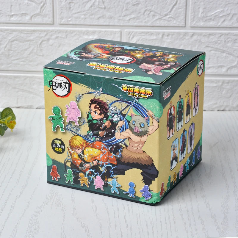 32Pcs/Set Blind Box Anime Sanrio CapyBara Labubu Stitch Figure Cartoon Eraser Model Doll Toy For Children's Gift