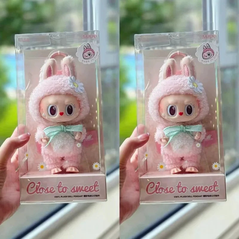 Hot Sale 1:1 Replica Pink Labubu Monsters Mokoko Series Spring Flowers Sweetheart Blind Box Vinyl Doll Kawaii Ornament Girl Gift