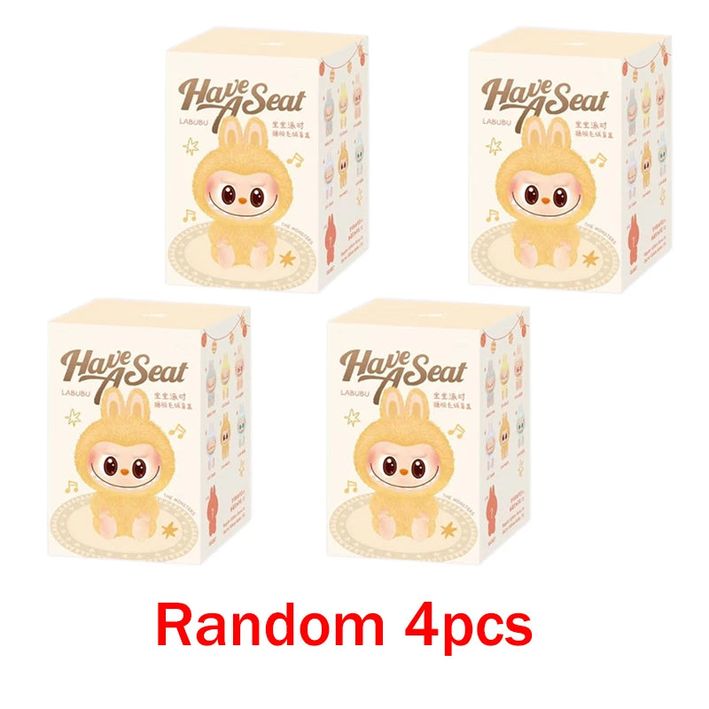 For Labubu Heartbeat Macaron Enamel The Monsters Face Blind Box Pvc Figurine Tabletop Ornament Kawaii Doll Kid Birthday Gift