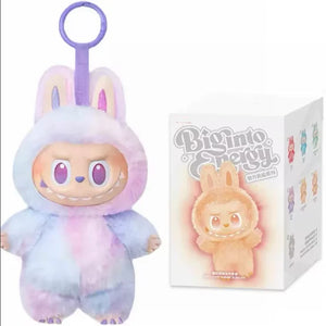 Anime character kawaii Labubu has seat series PVC pendant blind box model toy purple monster keychain children's birthday christ