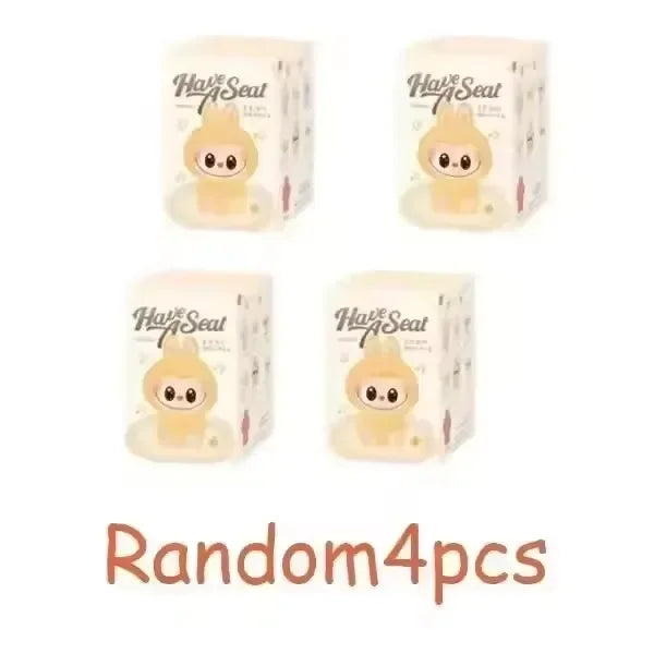 For Labubu Heartbeat Macaron Enamel The Monsters Face Blind Box Pvc Figurine Tabletop Ornament Kawaii Doll Kid Birthday Gift