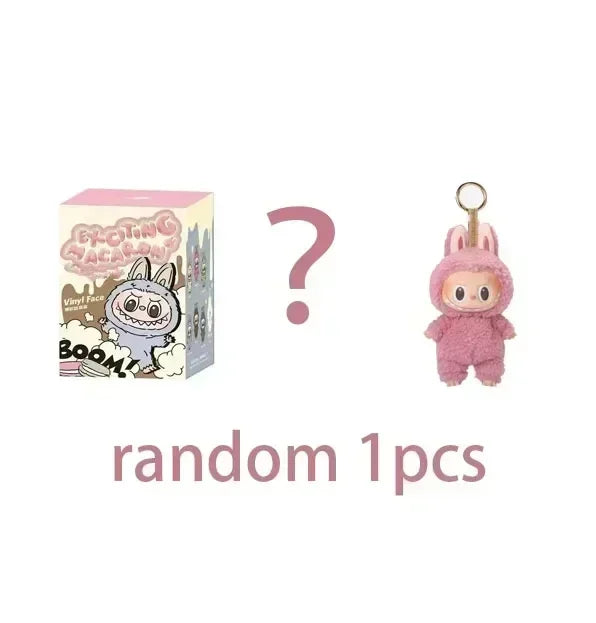 For 2025 Labubu Heartbeat Macaron Enamel Monster Face Blind Box PVC Statue Desktop Decoration Cute Doll Kids Birthday Gift