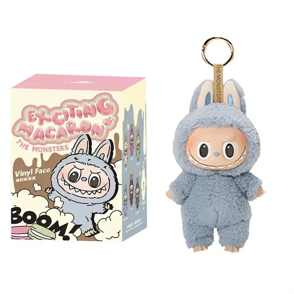 Anime Figure For Labubu Blind Box Have A Seat Series Pendant Kawaii Doll Model Toy Purple Monster Keychain Kids Birthday Gifts