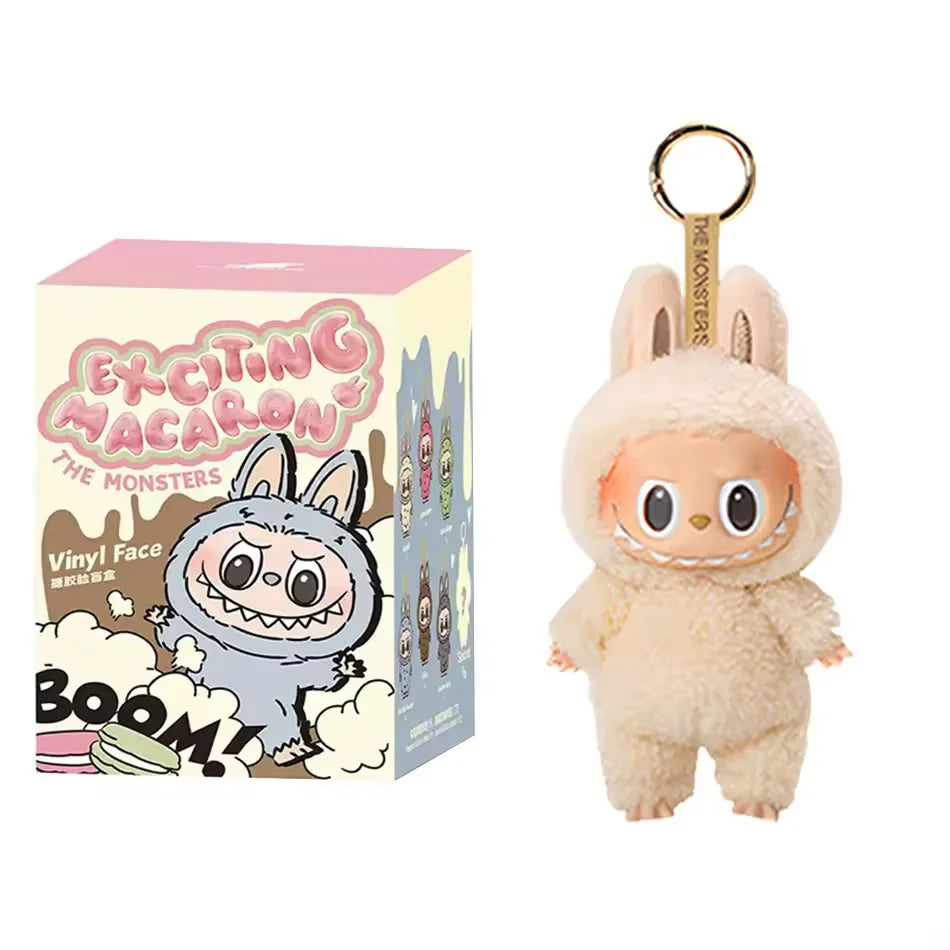Anime Figure For Labubu Blind Box Have A Seat Series Pendant Kawaii Doll Model Toy Purple Monster Keychain Kids Birthday Gifts