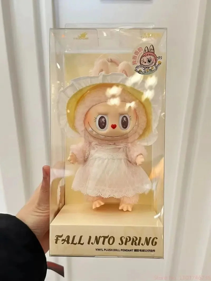 Hot Sale 1:1 Replica Pink Labubu Monsters Mokoko Series Spring Flowers Sweetheart Blind Box Vinyl Doll Kawaii Ornament Girl Gift