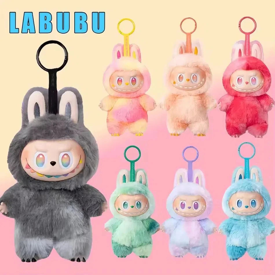 For Labubu Heartbeat Macaron Enamel The Monsters Face Blind Box Pvc Figurine Tabletop Ornament Kawaii Doll Kid Birthday Gift