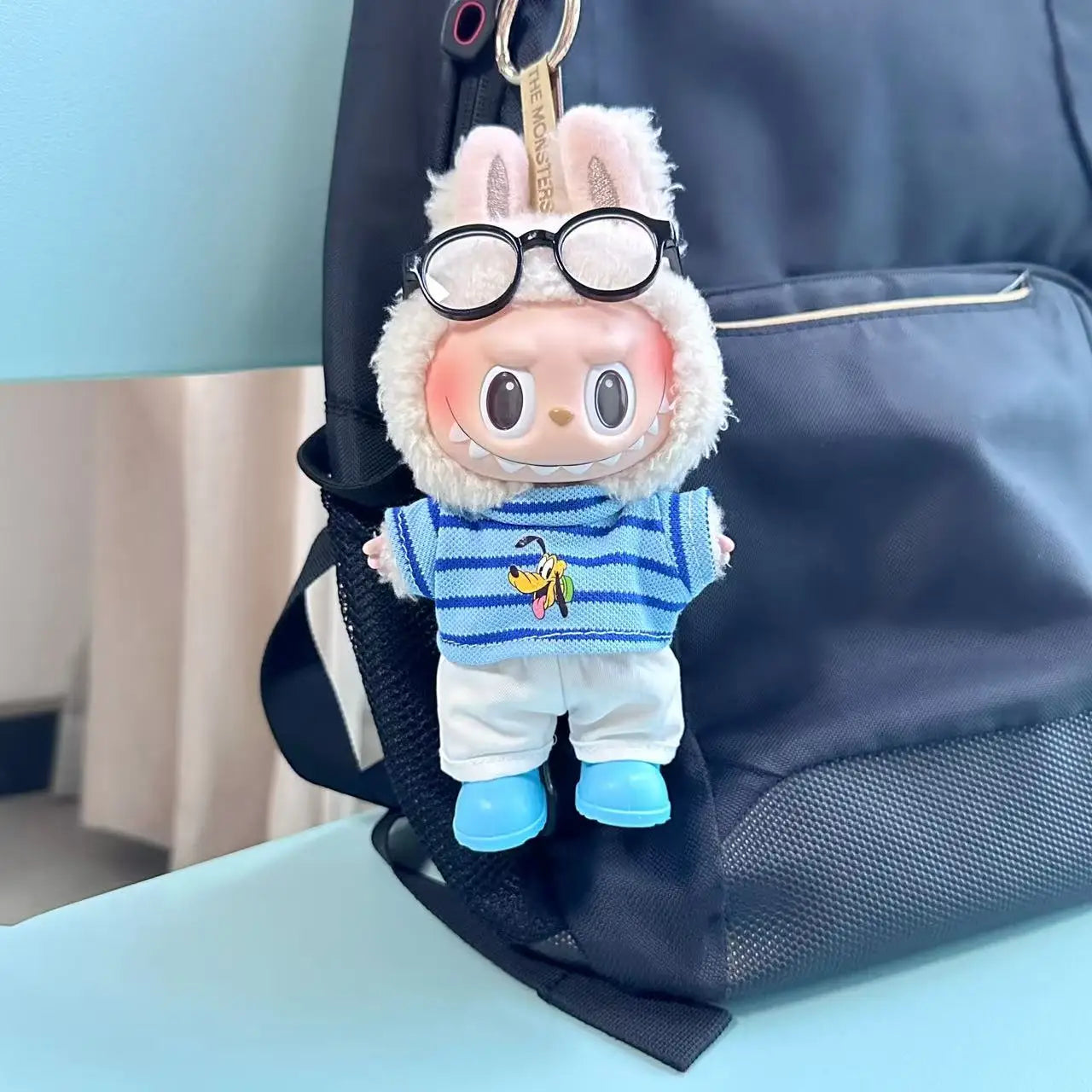 New Labubu 17cm Doll's Clothes Outfit Accessories For Cute The Monster Dolls Clothing Kids Gift Mickey Mouse And ‌Goofy Goof‌