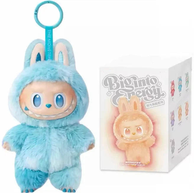 Anime character kawaii Labubu has seat series PVC pendant blind box model toy purple monster keychain children's birthday christ