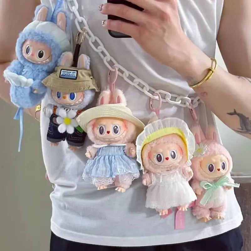 Hot Sale 1:1 Replica Pink Labubu Monsters Mokoko Series Spring Flowers Sweetheart Blind Box Vinyl Doll Kawaii Ornament Girl Gift