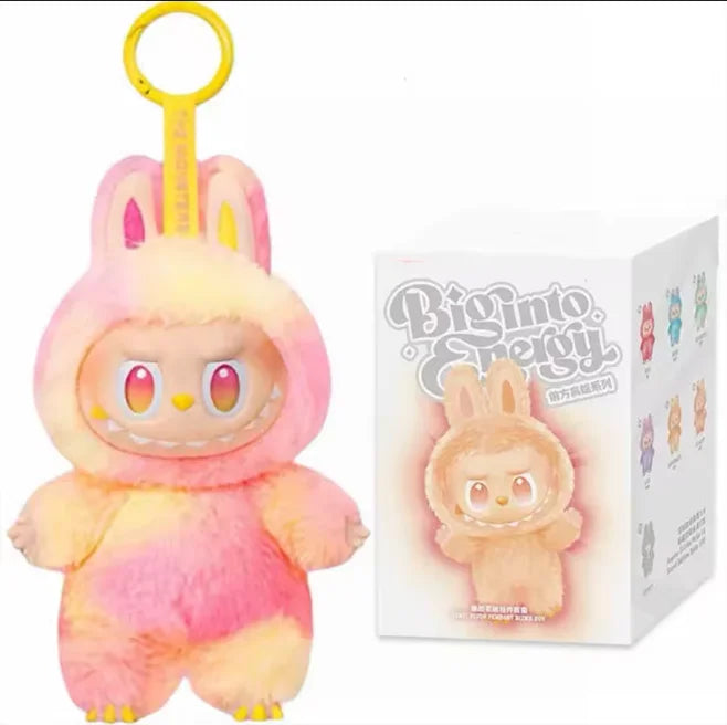 Anime character kawaii Labubu has seat series PVC pendant blind box model toy purple monster keychain children's birthday christ