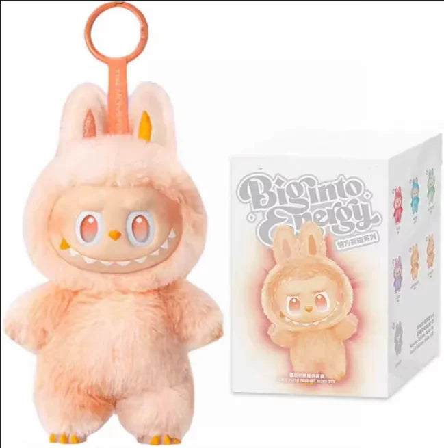 Anime character kawaii Labubu has seat series PVC pendant blind box model toy purple monster keychain children's birthday christ