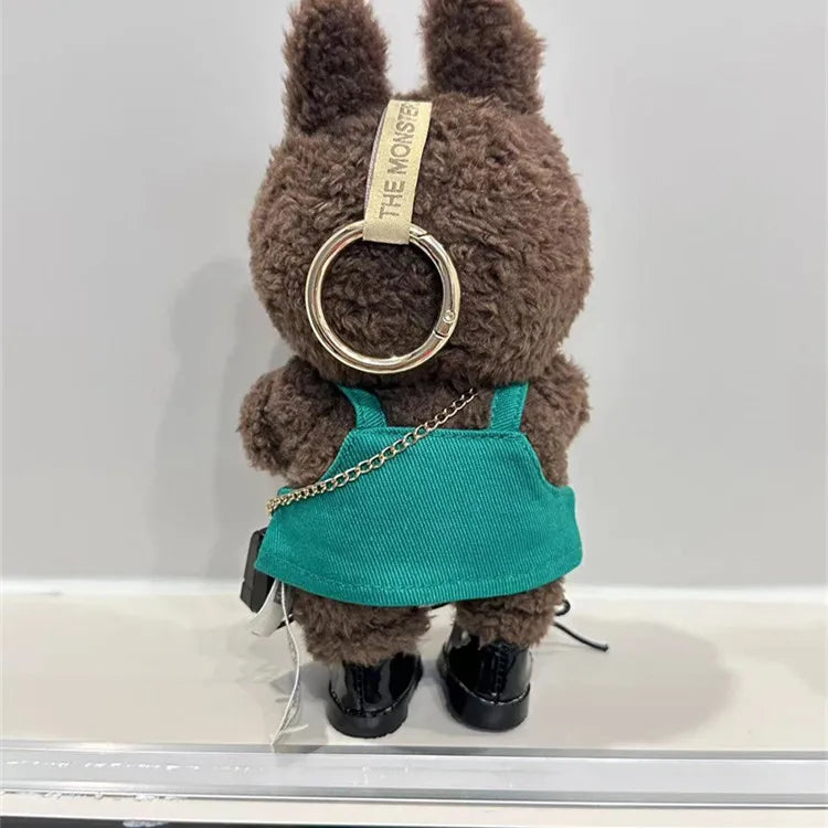 Labubu 17cm Doll's Clothes The Monsters Outfit Accessories Clothing Cartoon Green Coffee Dress Shoes Christmas Hat Scarf EE19A