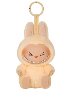 Anime character kawaii Labubu has seat series PVC pendant blind box model toy purple monster keychain children's birthday christ