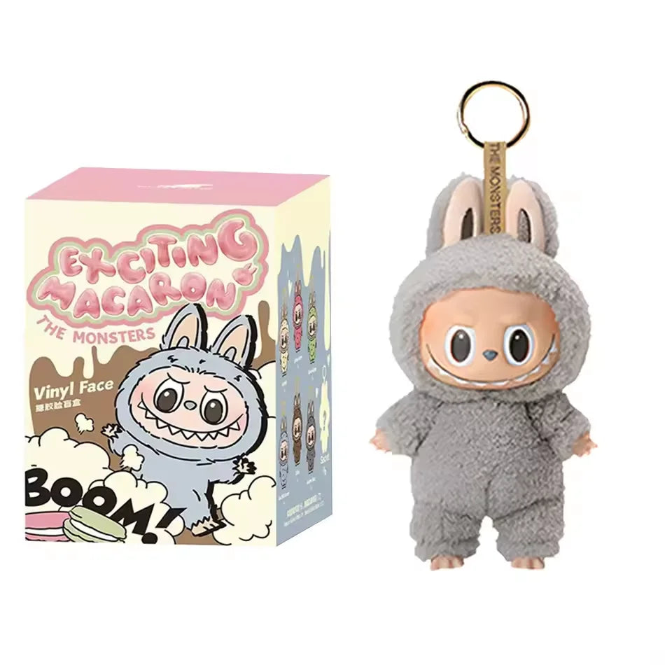 Anime Figure For Labubu Blind Box Have A Seat Series Pendant Kawaii Doll Model Toy Purple Monster Keychain Kids Birthday Gifts