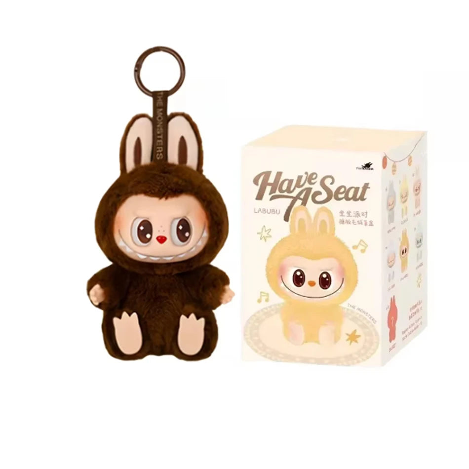 Hot Anime Figure Kawaii Monsters Labubu Have A Seat Series Vinyl Face Doll Model Toy Blind Box Keychain Toy High-Quality Replica