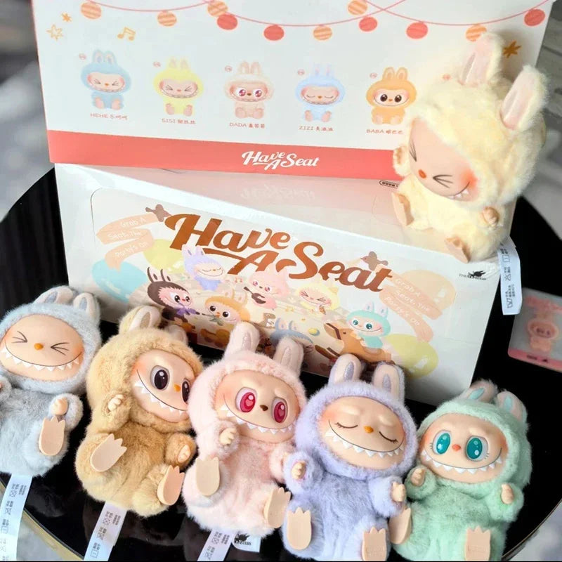 For 2025 Labubu Heartbeat Macaron Enamel Monster Face Blind Box PVC Statue Desktop Decoration Cute Doll Kids Birthday Gift