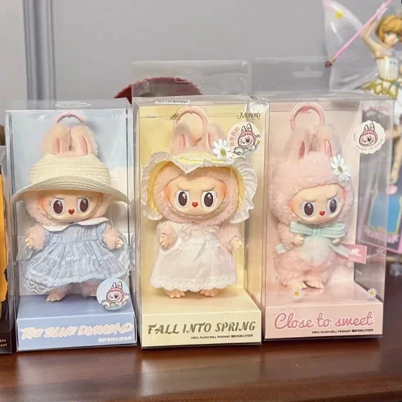 Hot Sale 1:1 Replica Pink Labubu Monsters Mokoko Series Spring Flowers Sweetheart Blind Box Vinyl Doll Kawaii Ornament Girl Gift