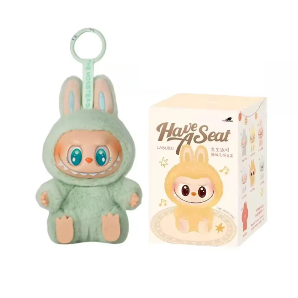 Hot Anime Figure Kawaii Monsters Labubu Have A Seat Series Vinyl Face Doll Model Toy Blind Box Keychain Toy High-Quality Replica