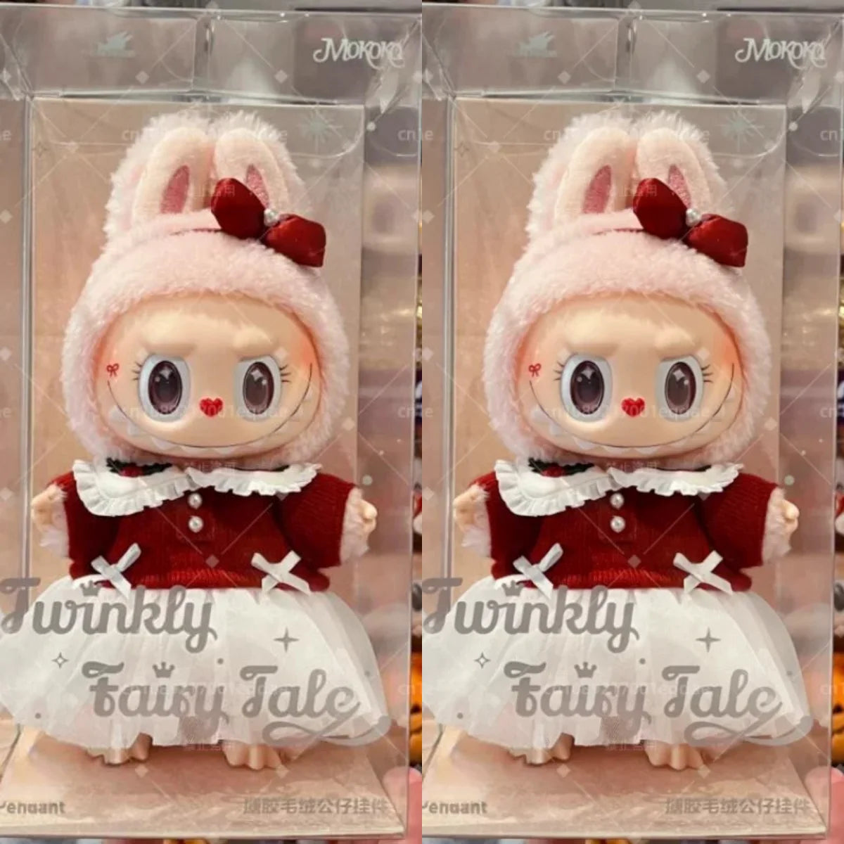 Hot Sale 1:1 Replica Pink Labubu Monsters Mokoko Series Spring Flowers Sweetheart Blind Box Vinyl Doll Kawaii Ornament Girl Gift