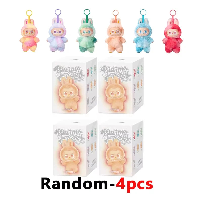 Anime character kawaii Labubu has seat series PVC pendant blind box model toy purple monster keychain children's birthday christ